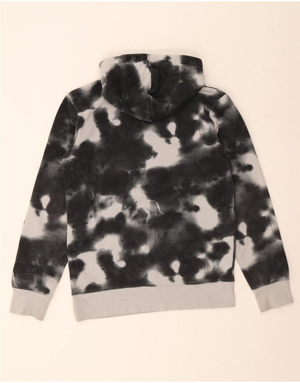 NIKE Meninas Hoodie Jumper 13-14 Anos XL Preto Tie Dye Algodão
