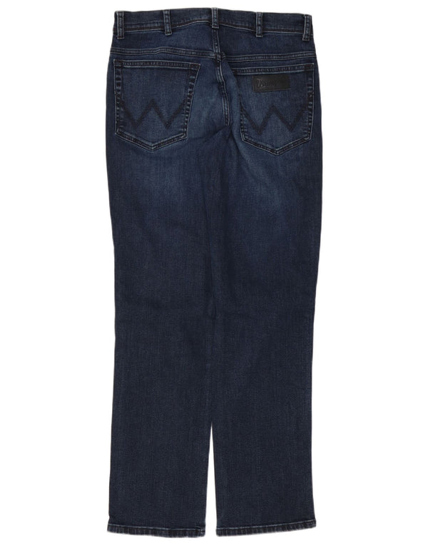 Wrangler Masculino Texas Straight Jeans W32 L30 Azul Marinho Algodão
