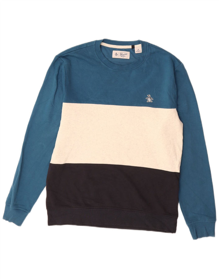 Penguin moletom masculino jumper médio algodão listrado multicolorido