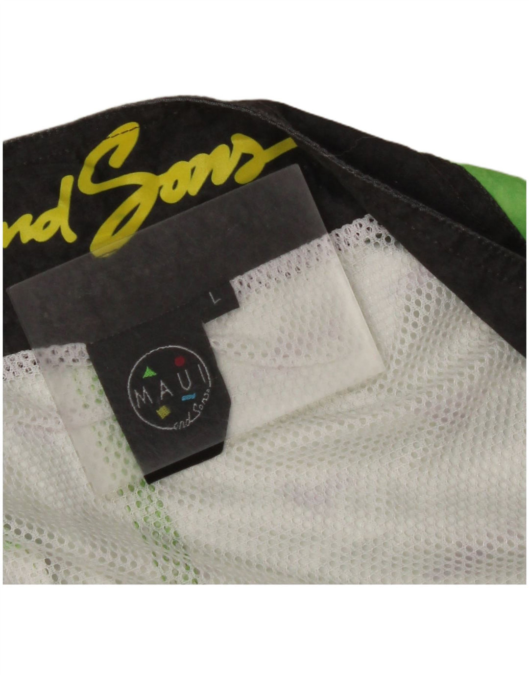 Shorts de natação masculino MAUI AND SONS com estampa gráfica de algodão verde médio