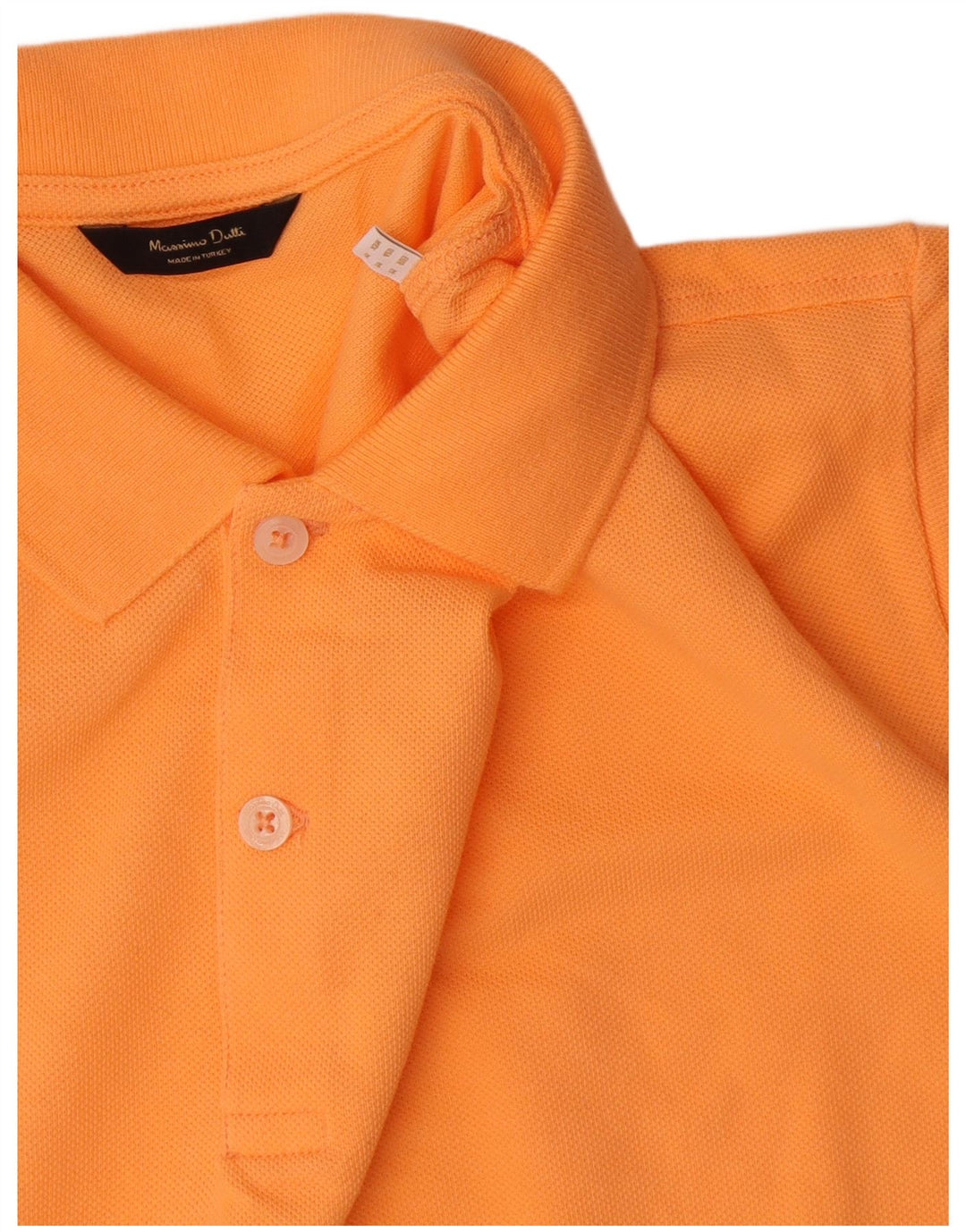Camisa polo masculina Massimo Dutti algodão laranja médio