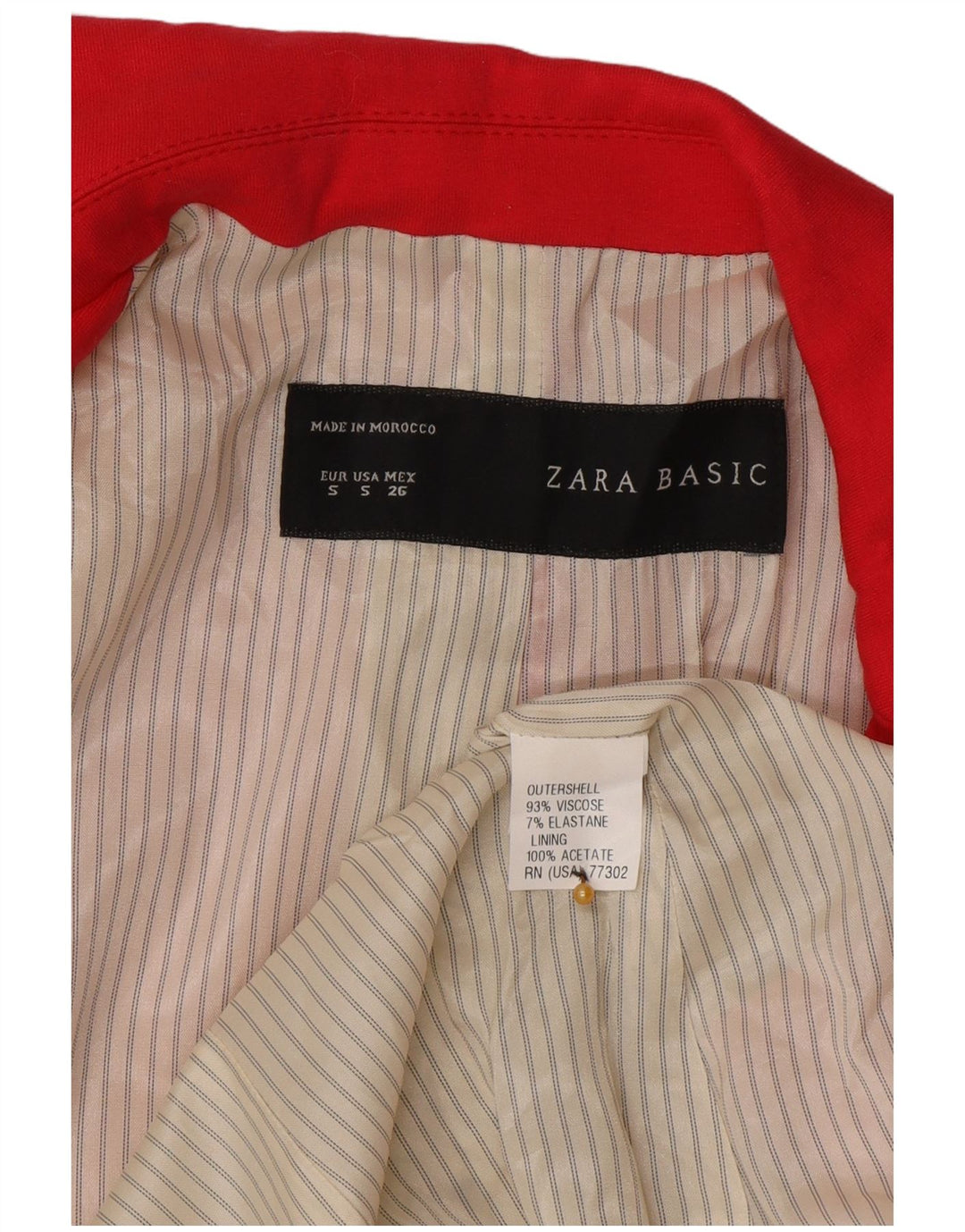 Jaqueta blazer feminina Zara com 1 botão Reino Unido 10 viscose rosa pequena
