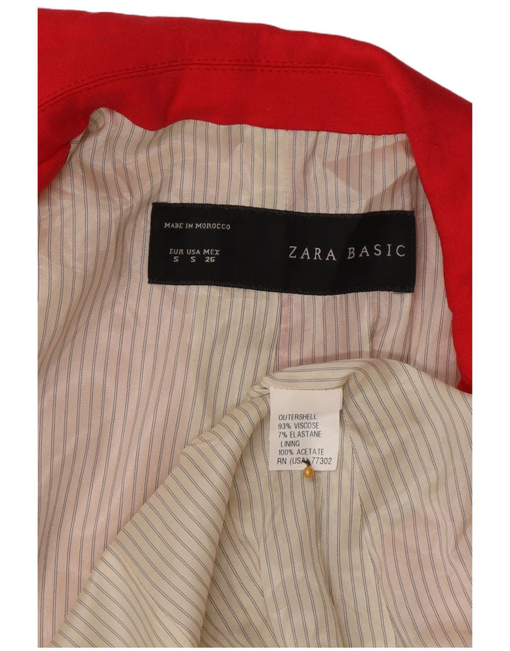 Jaqueta blazer feminina Zara com 1 botão Reino Unido 10 viscose rosa pequena
