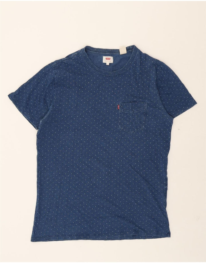 LEVI'S Mens Graphic T-Shirt Top Medium Blue Cotton Vintage Levi's and Second-Hand Levi's from Messina Hembry 