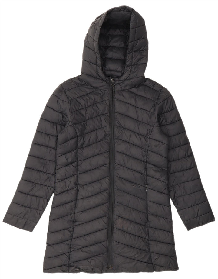 Casaco acolchoado com capuz para meninas Marks & Spencer 10-11 anos preto poliamida