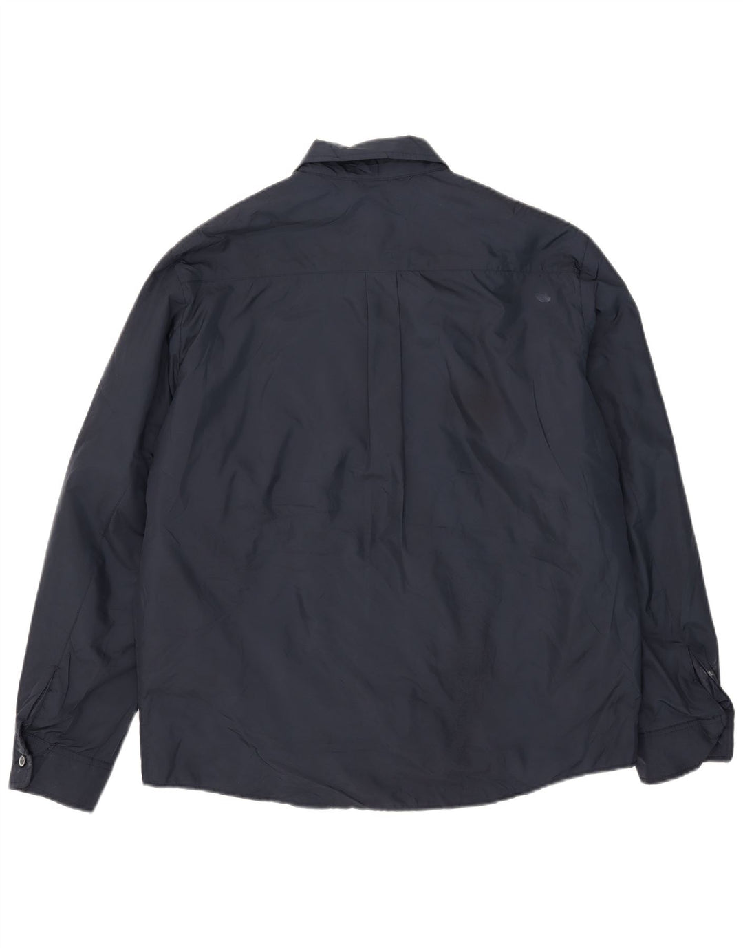 Jaqueta corta-vento masculina Zara UK 42 XL azul marinho poliéster
