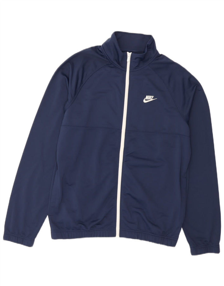 Nike Mens Tracksuit Top Jacket Médio Azul Marinho Poliéster