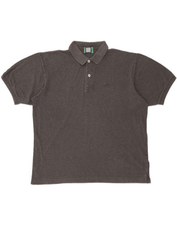 Camisa pólo masculina Sergio Tacchini grande algodão cinza