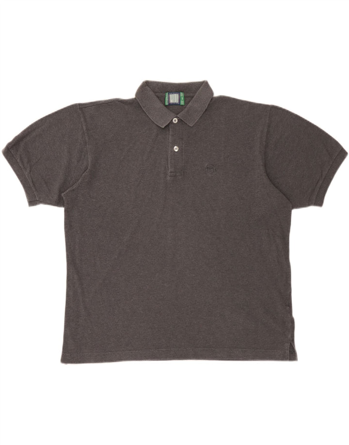 Camisa pólo masculina Sergio Tacchini grande algodão cinza