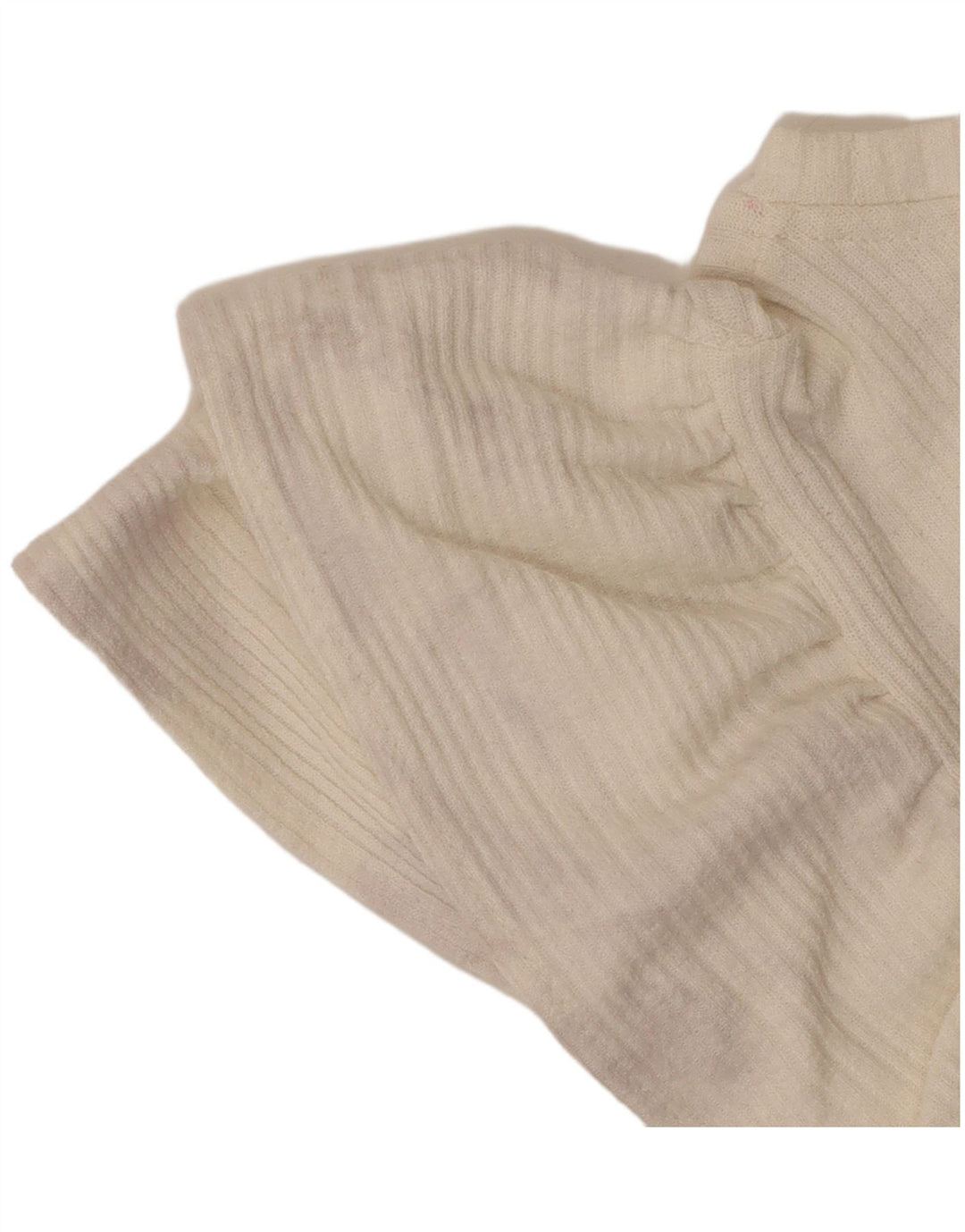 Blusa feminina Zara Top UK 14 grande poliéster branco