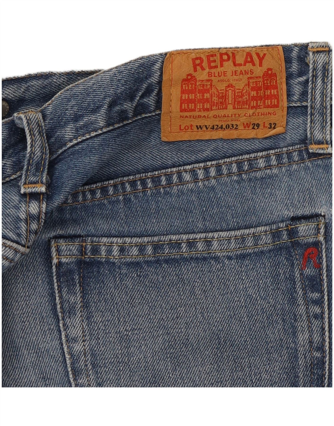 Replay Calça Jeans Reta Feminina W29 L32 Azul