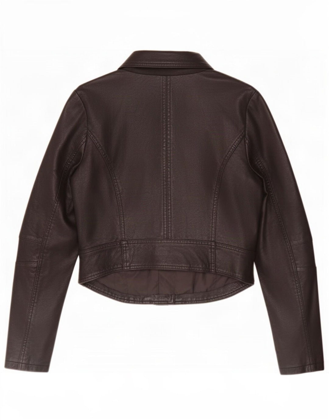 Jaqueta feminina de couro para motociclista Urban Bliss Reino Unido 12 médio preto