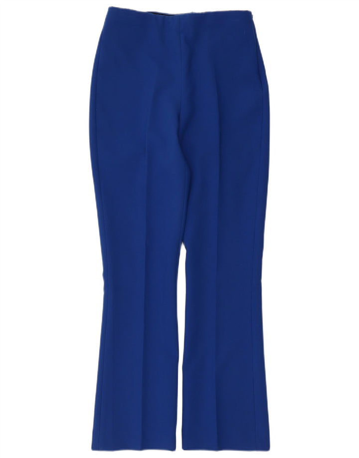 Zara Calça feminina casual bootcut XS W24 L26 azul poliéster