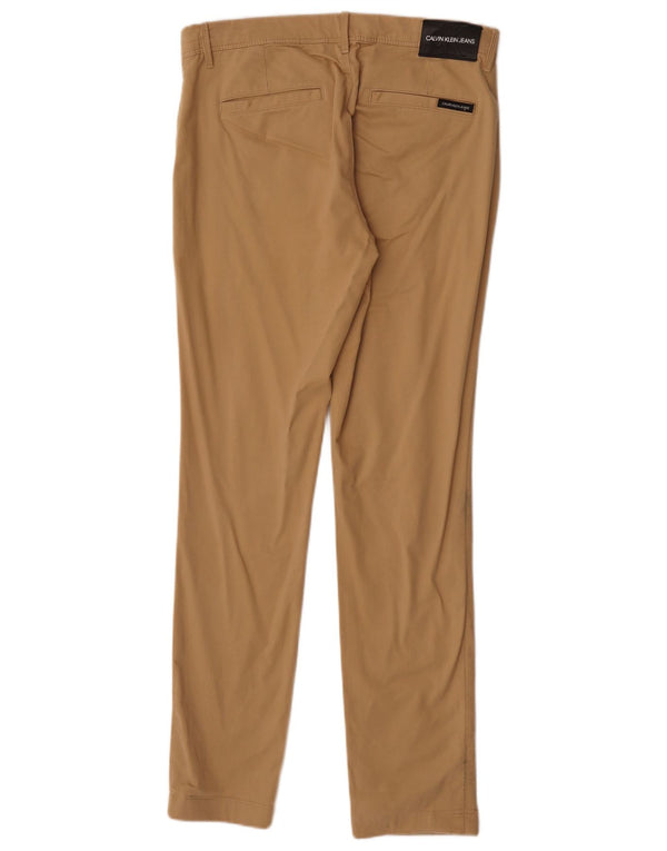 Calça Chino Slim Masculina Calvin Klein W29 L32 Algodão Bege