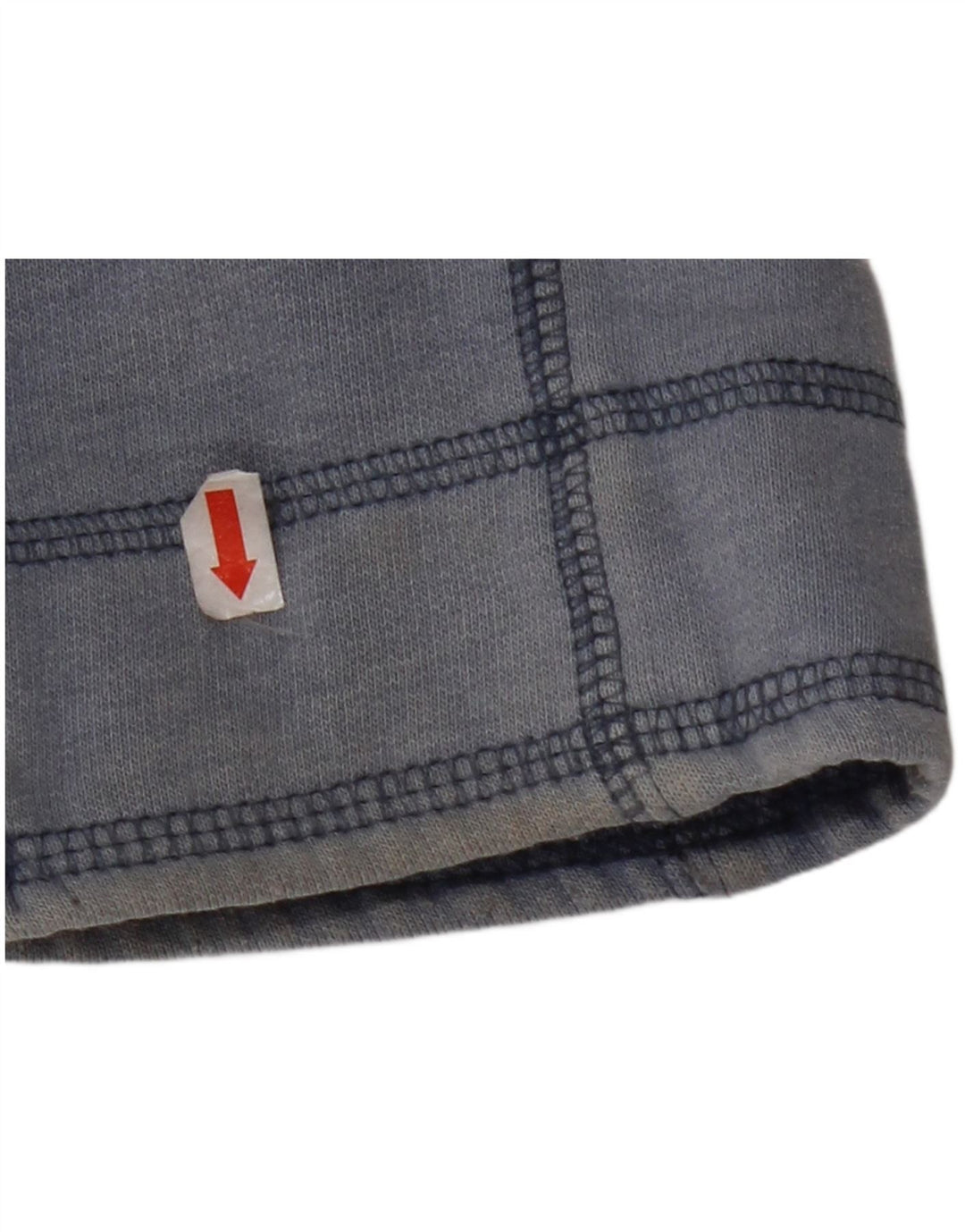 WEIRD FISH Suéter masculino com zíper e gola grande de algodão azul