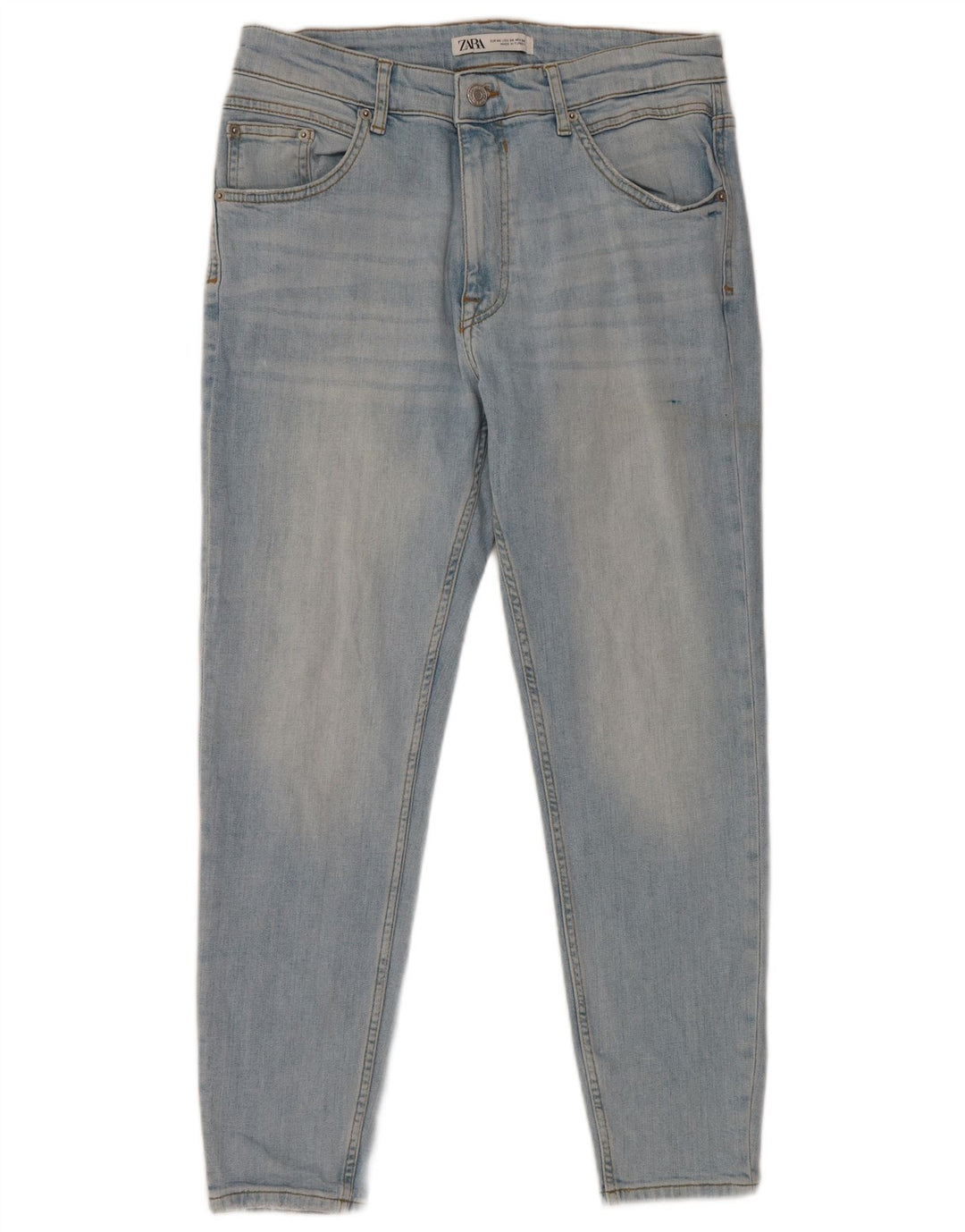 ZARA Mens Slim Jeans EU 44 Grande W34 L26 Azul Algodão
