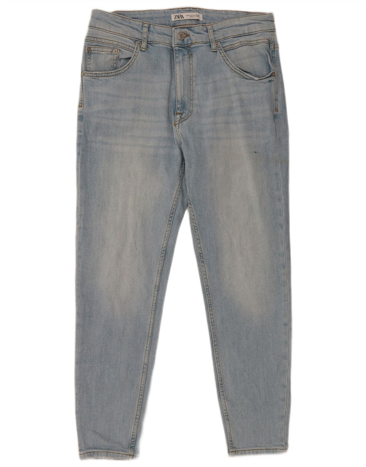 ZARA Mens Slim Jeans EU 44 Grande W34 L26 Azul Algodão
