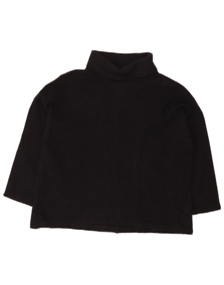 Suéter feminino Cos manga 3/4 com gola redonda Reino Unido 14 lã azul marinho médio