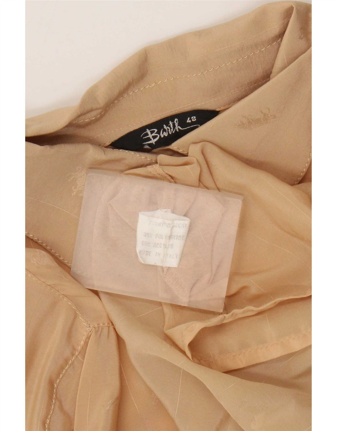 Blusa feminina Barth com estampa abstrata de manga comprida IT 42 médio bege