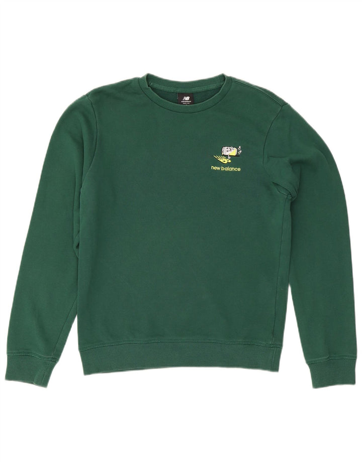 Moletom New Balance Masculino Jumper Pequeno Algodão Verde