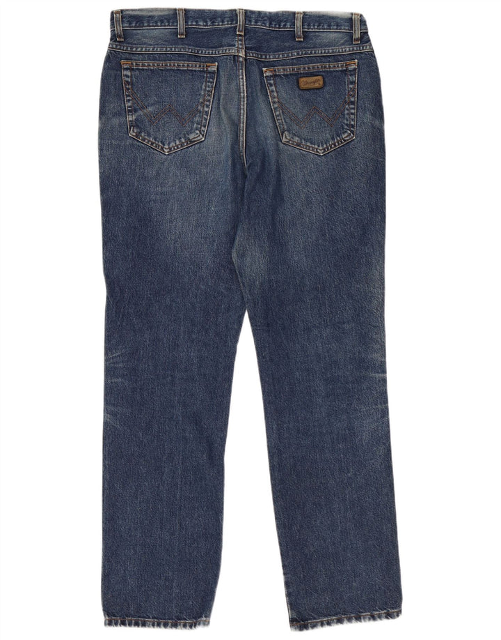 Wrangler Masculino Texas Straight Jeans W38 L34 Azul Algodão