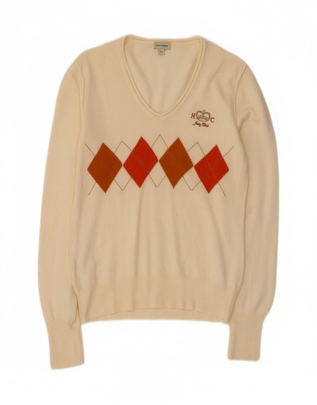Suéter feminino Henry Cottons com decote em V IT 46 grande off white