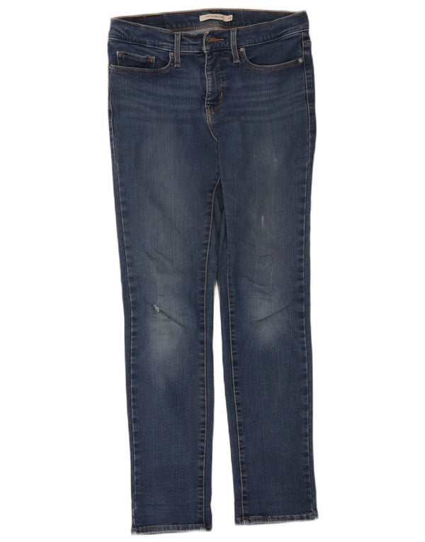 Calça jeans feminina Levi's 312 Distressed Shaping Slim W28 L27 Azul Algodão