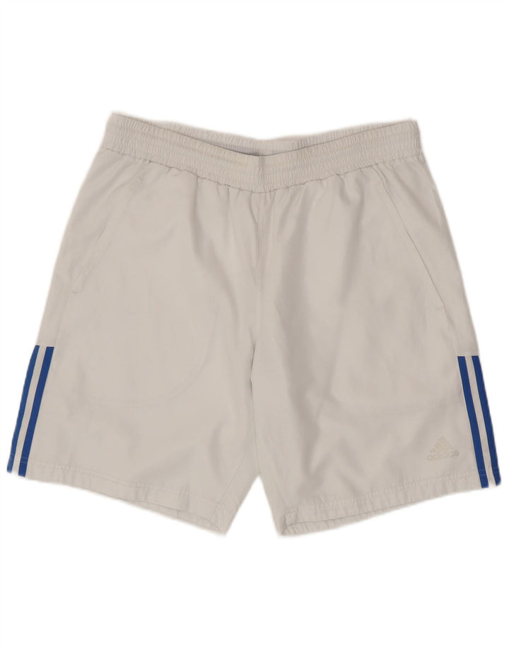 Shorts esportivos masculinos ADIDAS grandes brancos