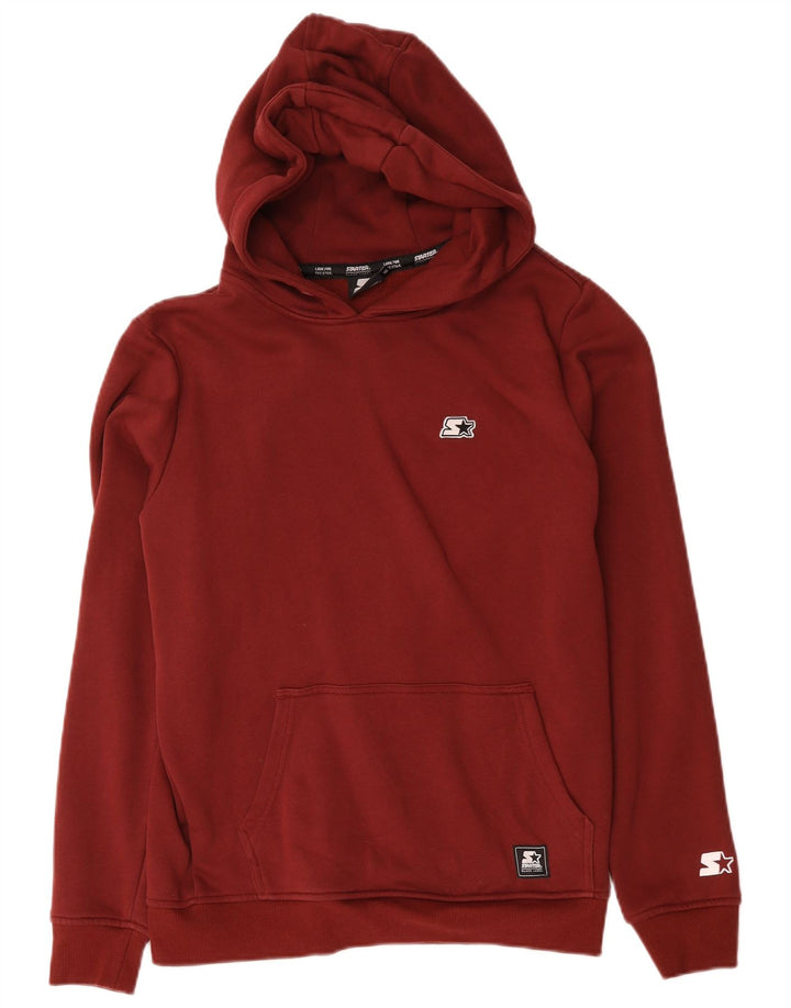 Jumper com capuz masculino Starter médio algodão Borgonha