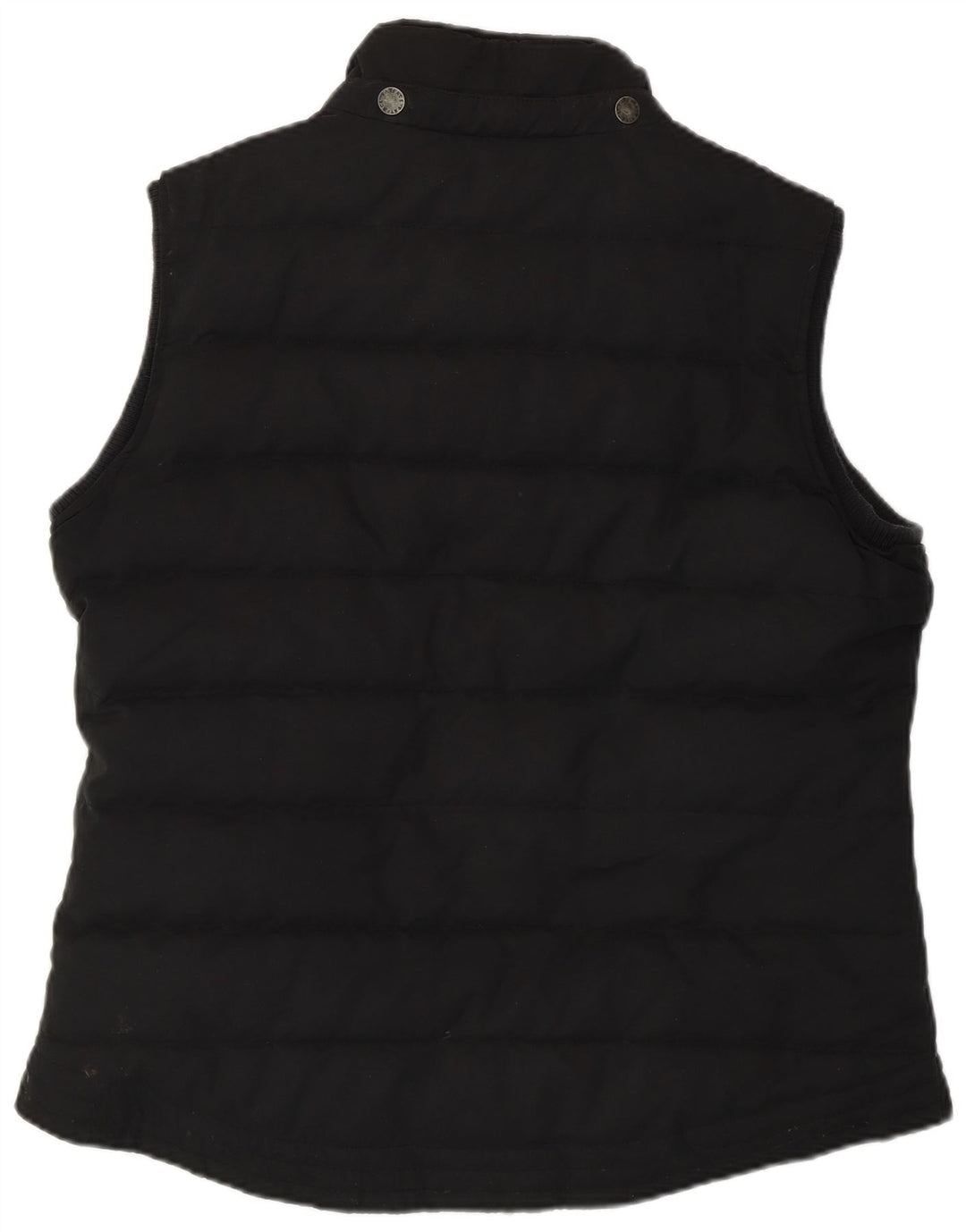 Colete acolchoado feminino Fat Face UK 14 grande poliéster preto