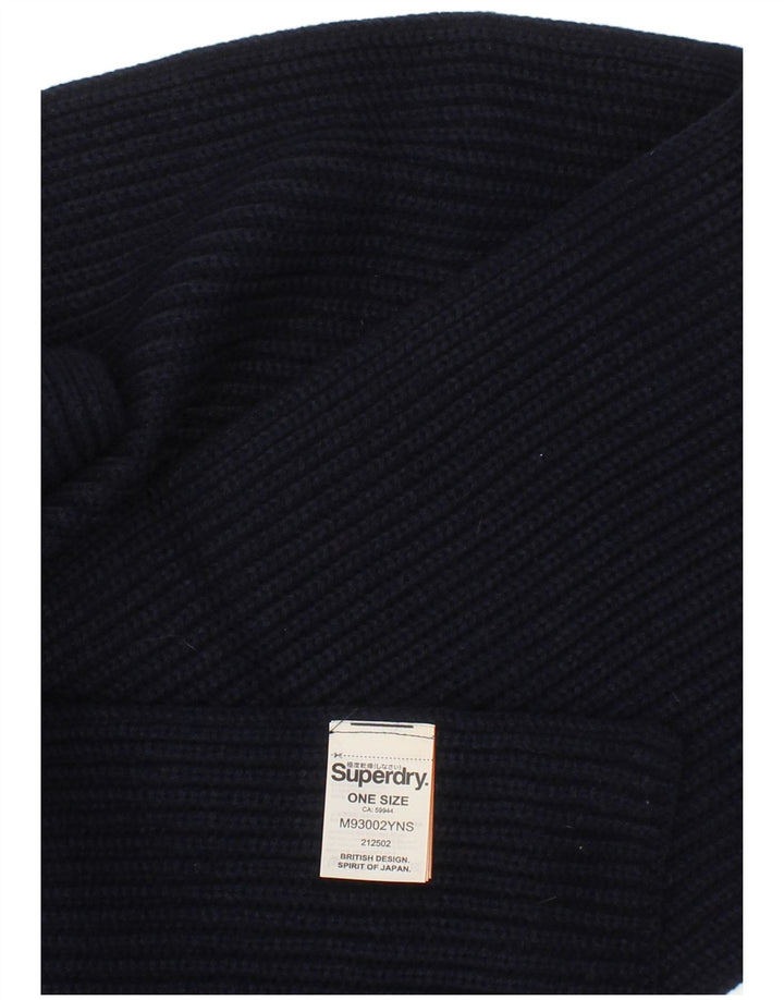 Lenço retangular masculino Superdry em malha tamanho único azul marinho acrílico clássico
