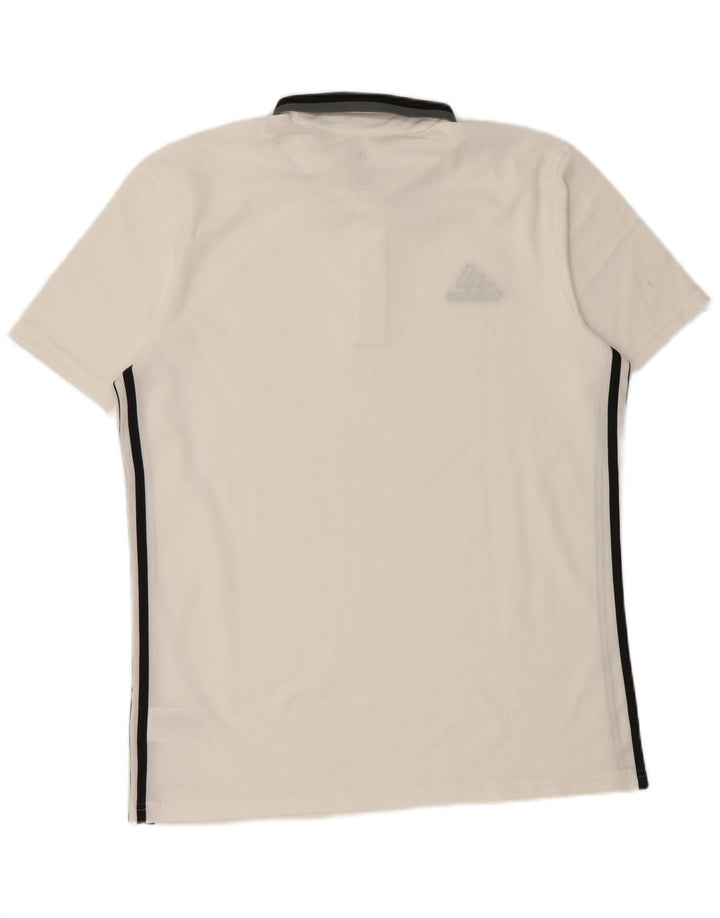 Camisa polo masculina Adidas Climalite grande poliéster branco