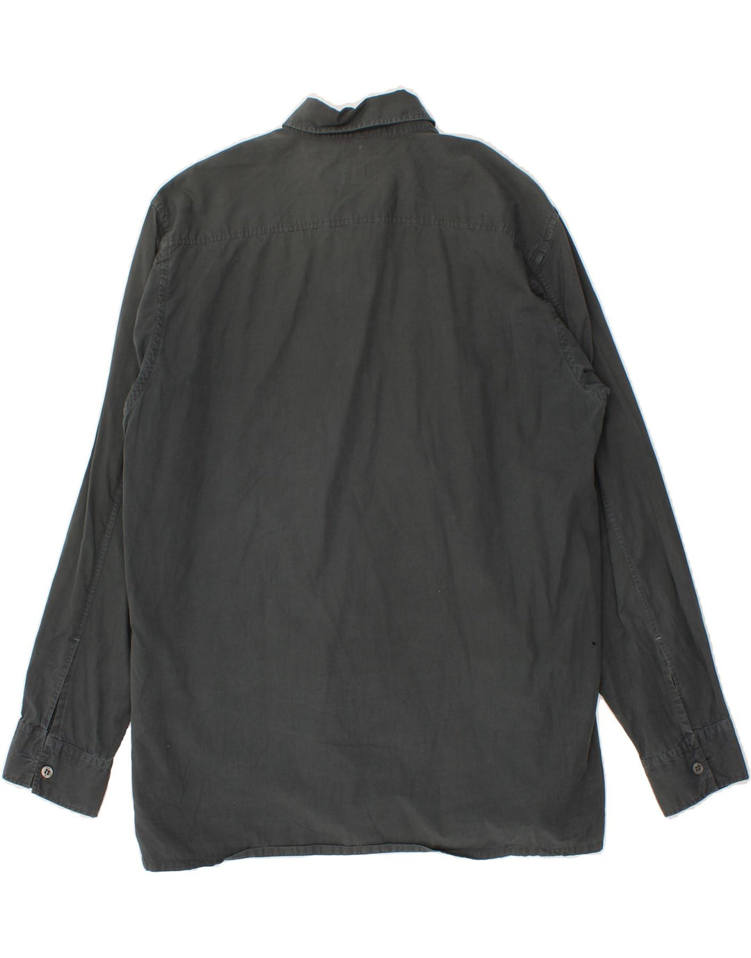 TRUSSARDI Mens Shirt Large Grey Cotton Vintage Trussardi and Second-Hand Trussardi from Messina Hembry 