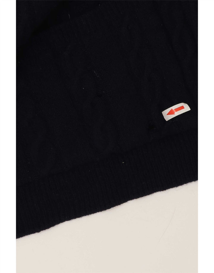 Suéter cardigã masculino Marks & Spencer grande azul marinho
