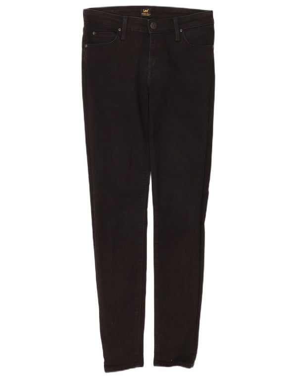 Lee Womens Scarlett Skinny Jeans W28 L33 Algodão Preto