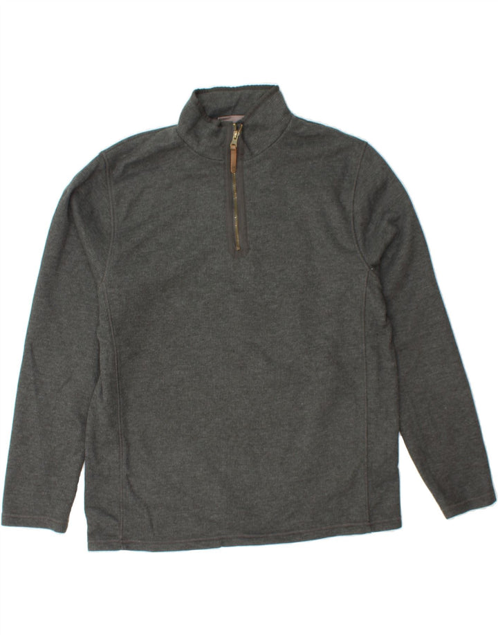 MOUNTAIN WAREHOUSE Womens Zip Neck Sweatshirt Jumper UK 18 XL Grey Cotton Vintage Mountain Warehouse and Second-Hand Mountain Warehouse from Messina Hembry 