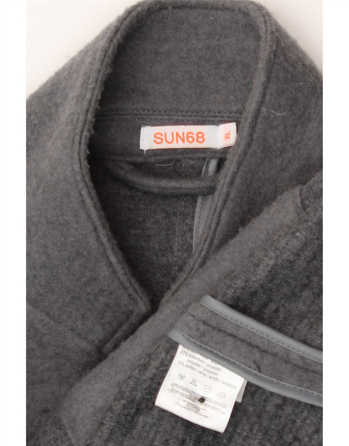 Jaqueta blazer masculina Sun68 com 5 botões Reino Unido 42 XL lã cinza