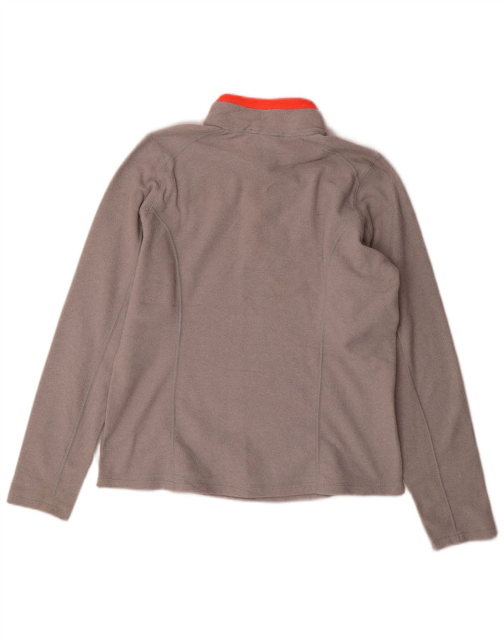 Jumper de lã feminino com gola e zíper THE NORTH FACE Reino Unido 14 poliéster cinza médio
