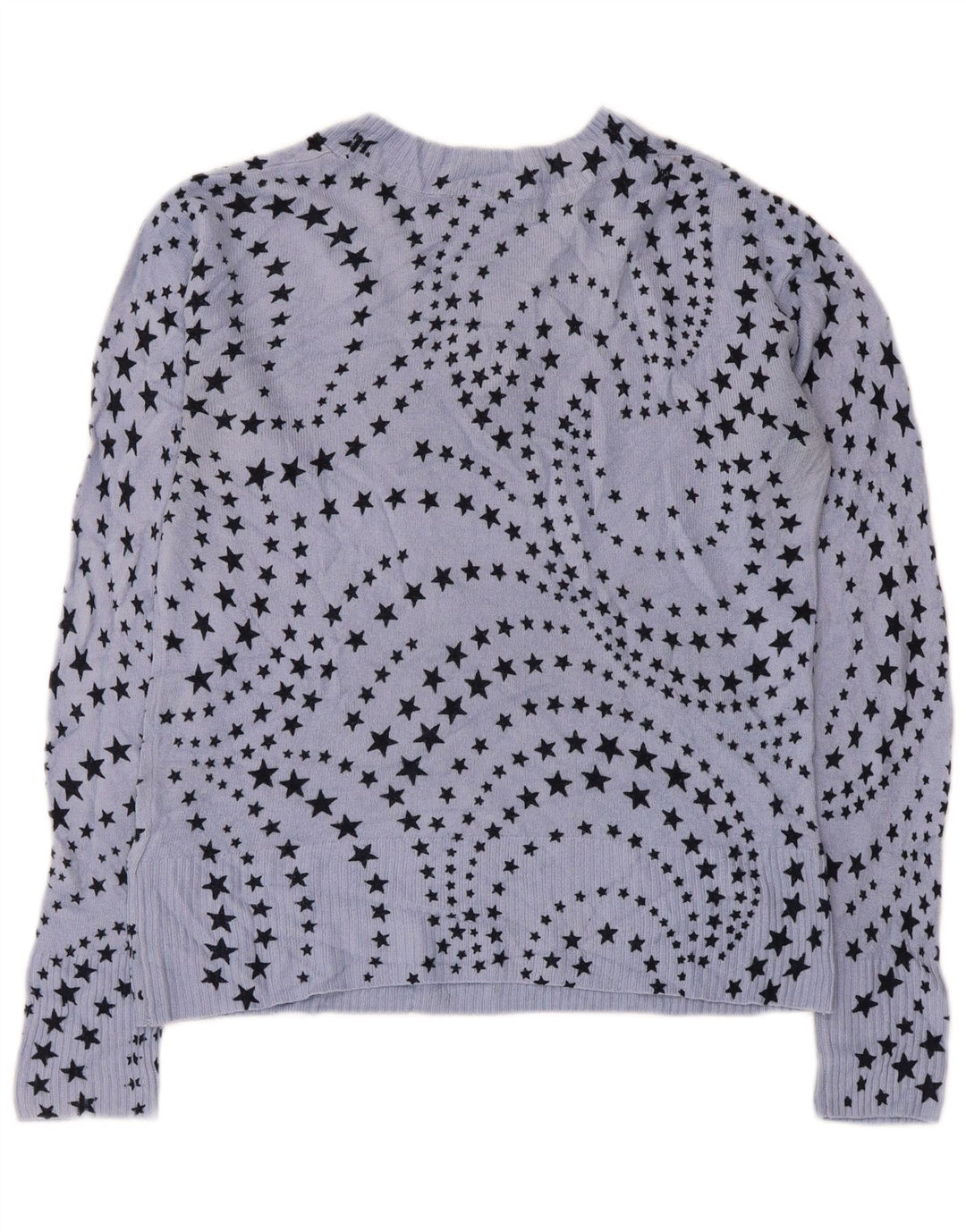 Suéter feminino Marks & Spencer com estampa abstrata e decote em V Reino Unido 10 pequeno B