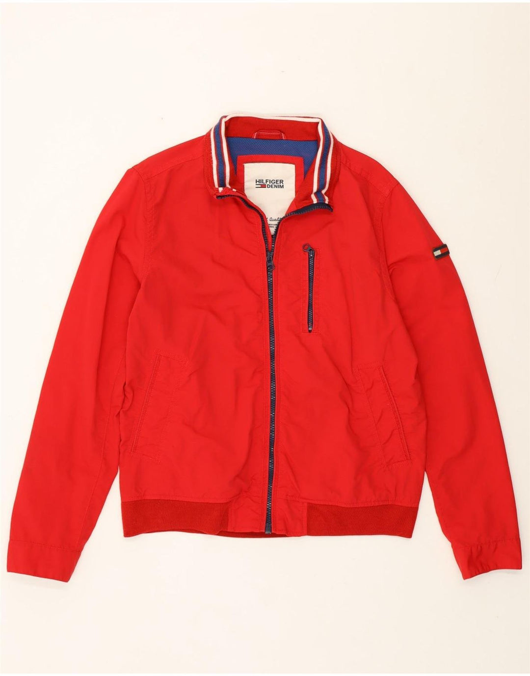 Jaqueta bomber masculina Tommy Hilfiger Reino Unido 40 grande nylon vermelho