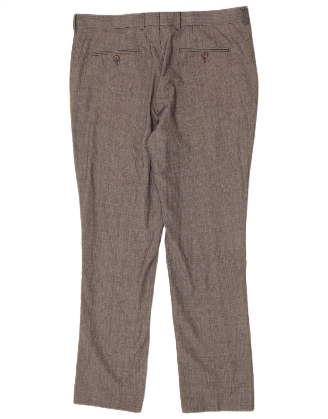 Calça casual regular masculina French Connection W38 L32 cinza Houndstooth
