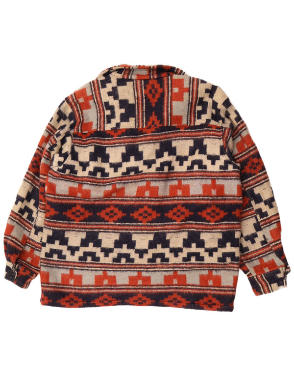 Jaqueta blazer masculina Charro com 4 botões UK 42 XL multicolorida geométrica