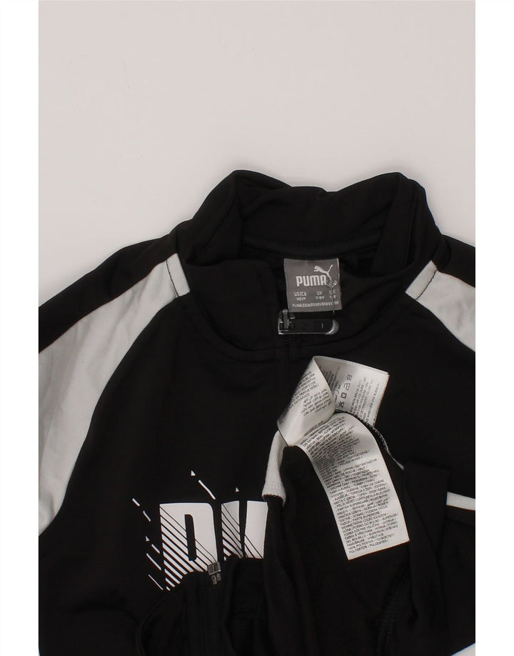 Jaqueta Puma Boys Graphic Tracksuit Top 7-8 Anos Preto Colorblock