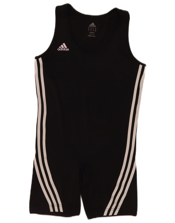 Macacão feminino sem mangas Adidas UK 12 poliéster preto médio