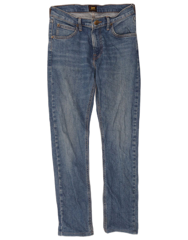 Lee Womens Luke Tapered Slim Jeans W27 L32 Azul Algodão