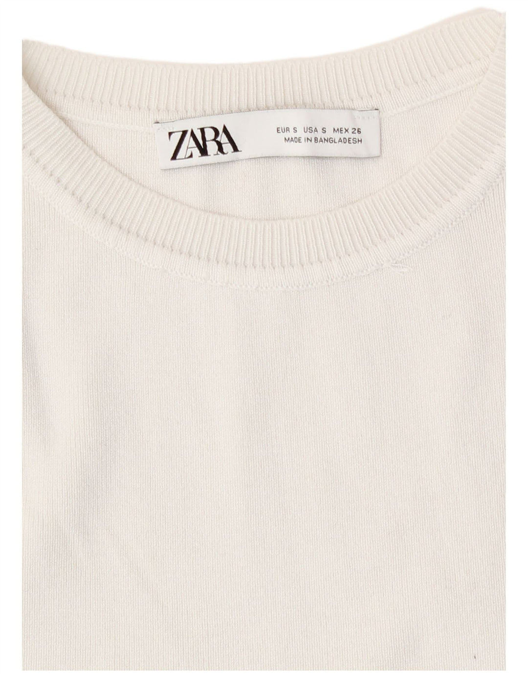 Zara Womens Crop Vest Regata Reino Unido 8 Pequeno Off White