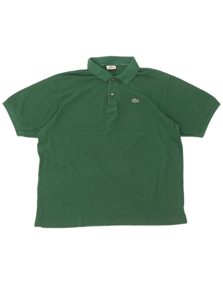 Camisa polo masculina Lacoste tamanho 7 2XL algodão verde