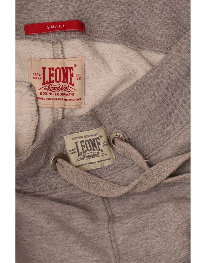 Leone Calça de treino masculina gráfica joggers pequena cinza manchada