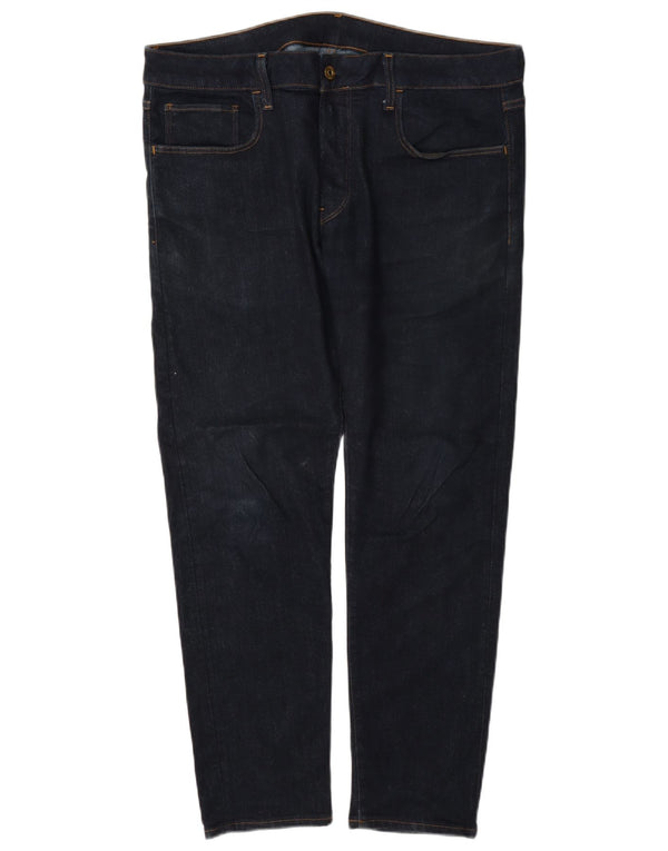 G-Star Mens Slim Jeans W35 L30 Azul Marinho Algodão