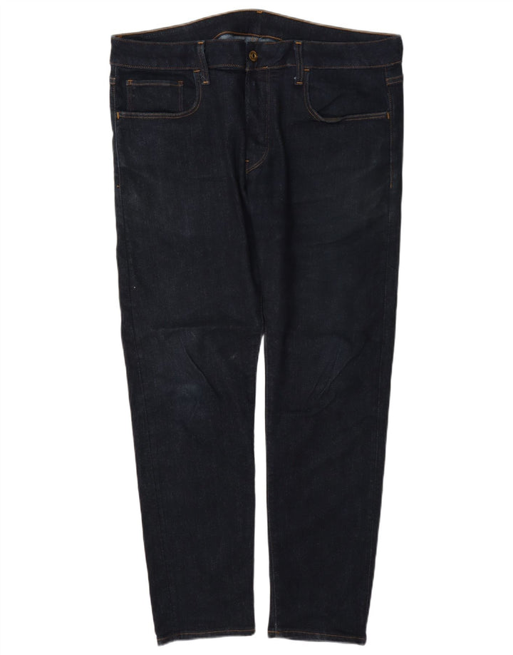 G-Star Mens Slim Jeans W35 L30 Azul Marinho Algodão
